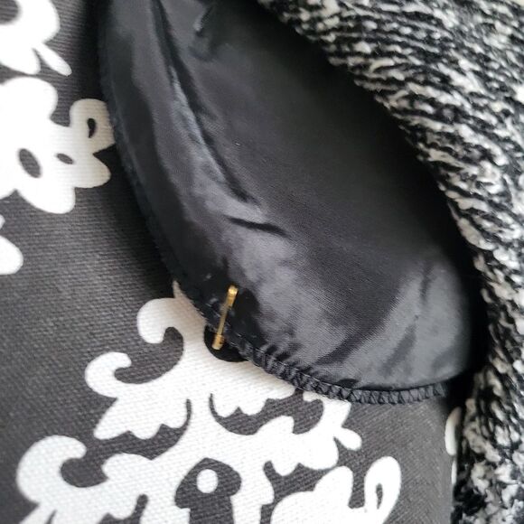 Vintage Women’s M Draped Open Front Contrast Cardigan Sweater Nubbie Knit - Picture 5 of 10